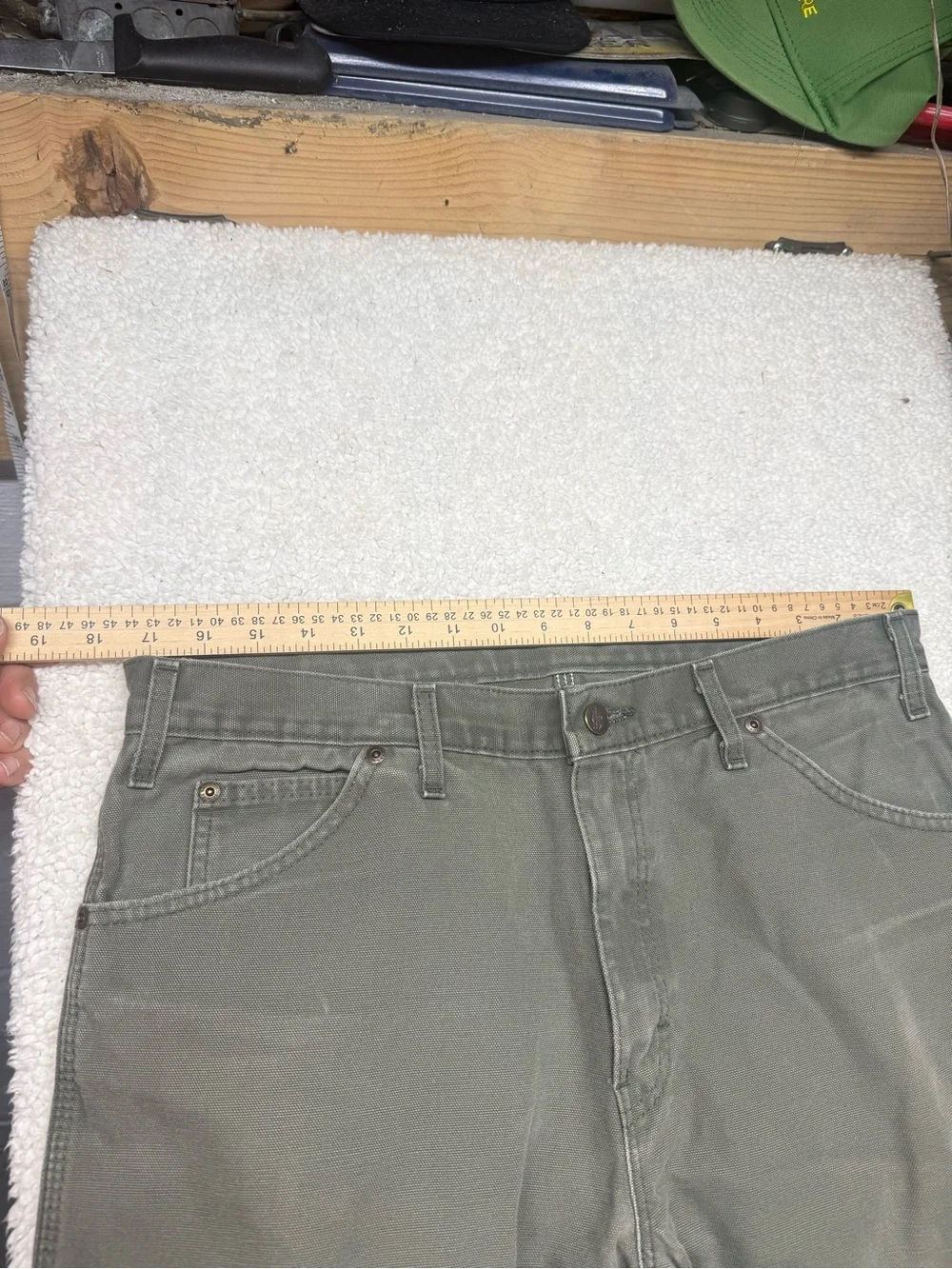Dickies Men's Olive Green Work Pants, size 34x32